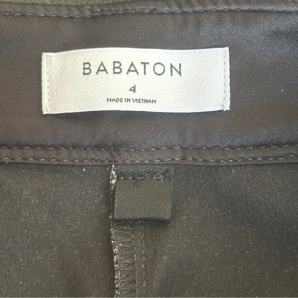 Aritzia Babaton Faux Leather Pants Black Straight Leg Size 4 - Picture 7 of 10